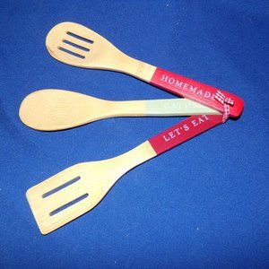 Set of Three Wooden Kitchen Tools - Painted w/ Sayings - New without Tags